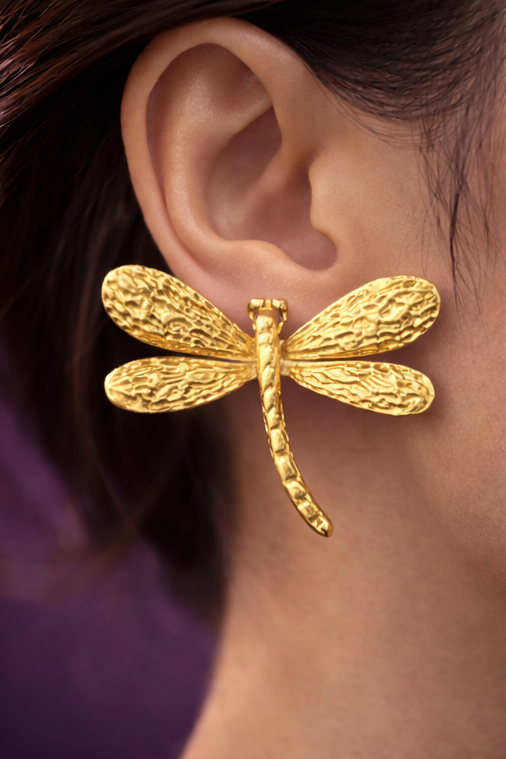 The Golden Dragonfly earrings