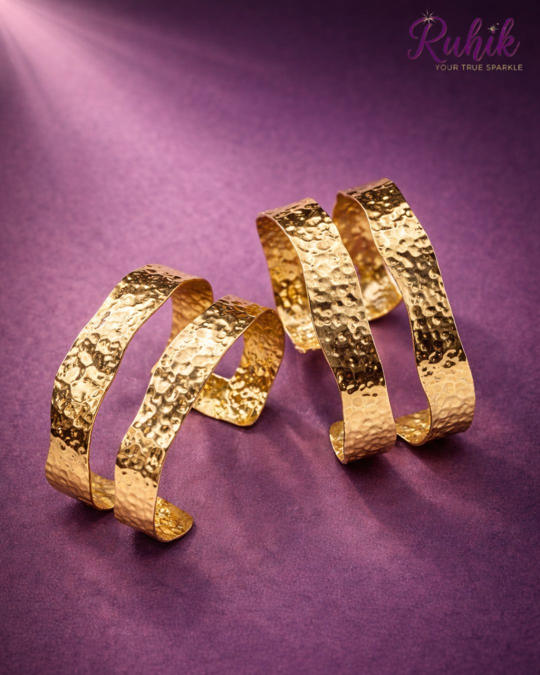 The Golden Dune Hammered Cuff