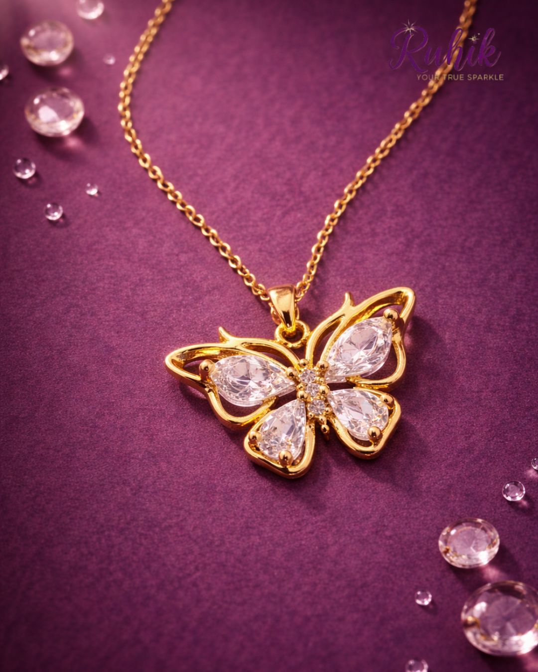 Butterfly Crystal Necklace