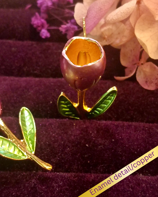 Rose tulip whisper stud earrings