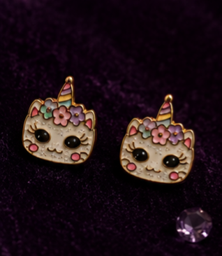 Tiny Sparkles Unicorn Jewellery Set for Girls | Necklace, Earrings & Charm Kada | Ruhik