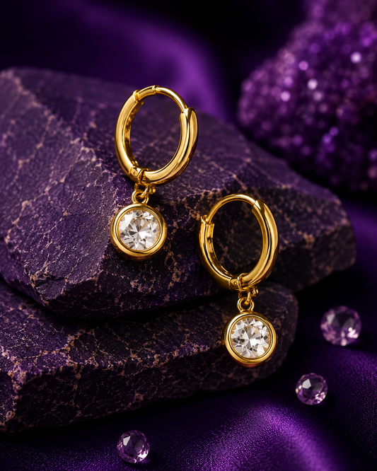 Ocean Treasures Trio Huggies Set | 3 Pair Starfish & Jellyfish Hoop Earrings | 18K Gold Plated | Ruhik