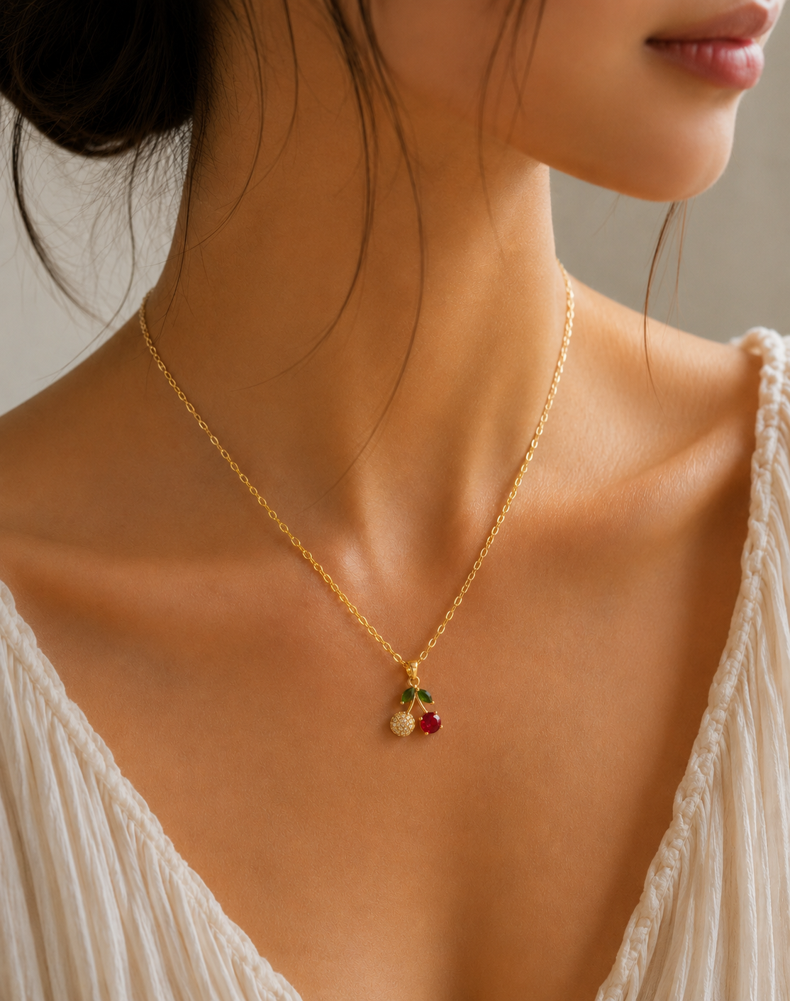 Ruby Cherry Luxe Necklace