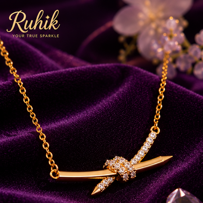 Ruhik Knot Bar Necklace