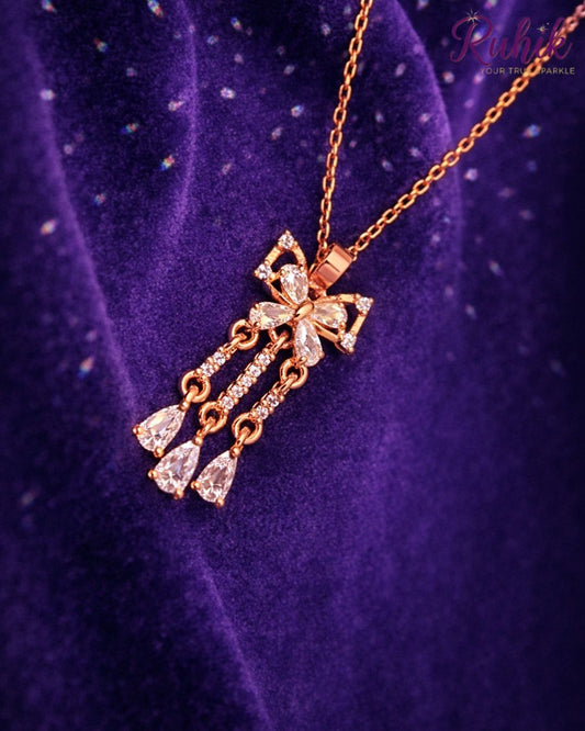 Aurora Bow Drops Necklace