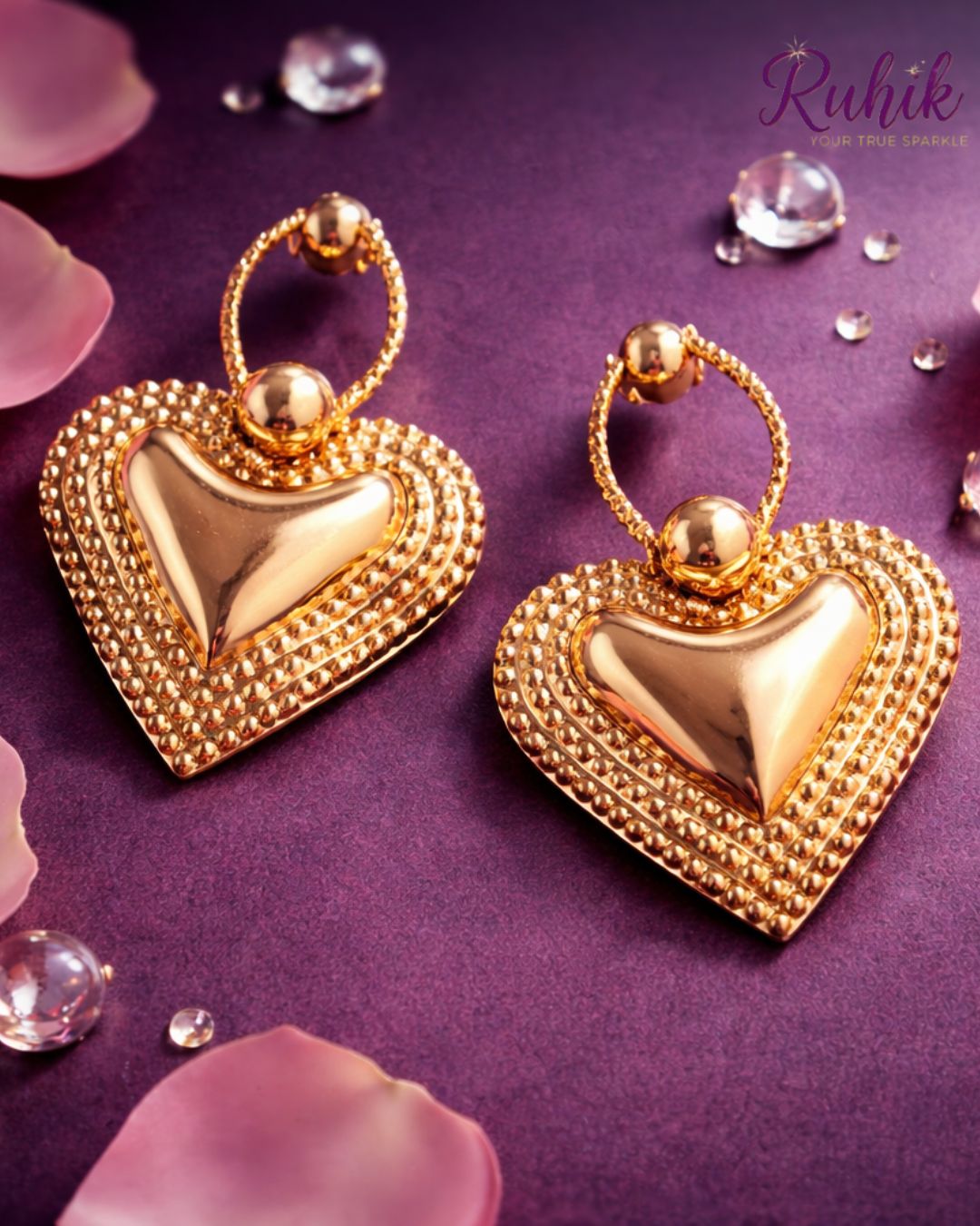The Royal Romance Heart Earrings
