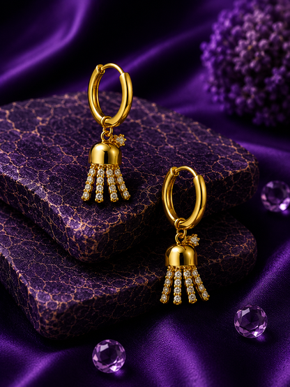 Ocean Treasures Trio Huggies Set | 3 Pair Starfish & Jellyfish Hoop Earrings | 18K Gold Plated | Ruhik