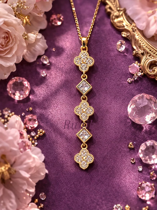 Victorian Clover Pendant Necklace