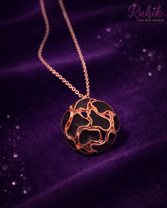 Eclipse Bloom Orb Pendant Necklace